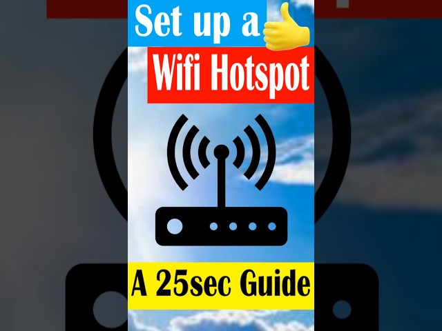 Set up a Mobile Hotspot on Your Phone. #wifi #hotspot #mobile