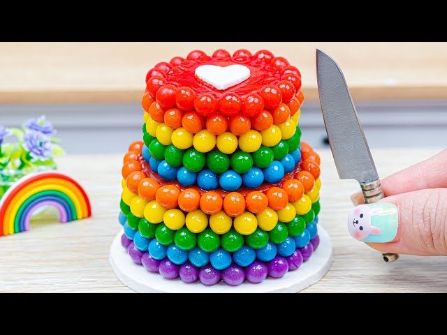 Beautiful Miniature Colorful Cake 🌈 Miniature Rainbow Chocolate Cake Decorating Ideas