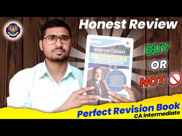 Perfect Revision Book | My Honest Review | Grooming Education Academy | ca Inter