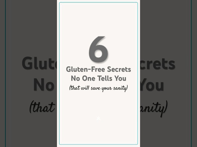 Gluten-Free Life Hacks: 6 Insider Secrets for Beginners #glutenfree #glutenfreelife #celiacdisease