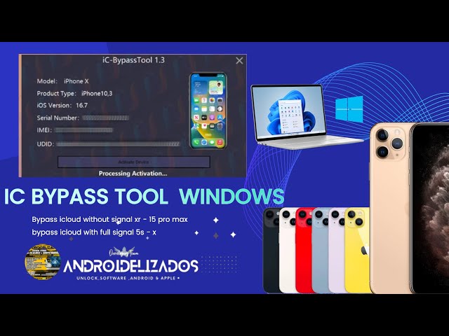 IC-BYPASS TOOL  iPHONE 11 PRO MAX WITHOUT SIGNAL WINDOWS FULL SERVICES , FIX NOTIFICACIONES,SYNC-OTA