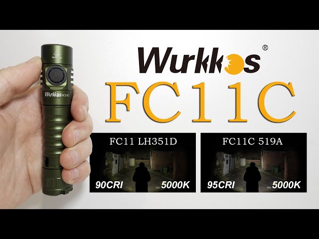 Wurkkos FC11C - High CRI compact flashlight with Buck driver & Type-C charging