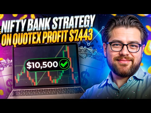 🔥 USING NIFTY BANK ANALYSIS ON QUOTEX - PROFIT $7.443 | Nifty Live Trading Today | Nifty Bank