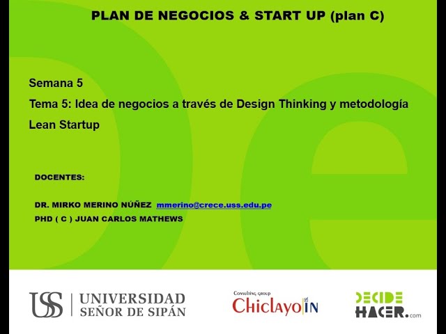 Idea de negocios a través de Design Thinking  y metodología Lean Startup