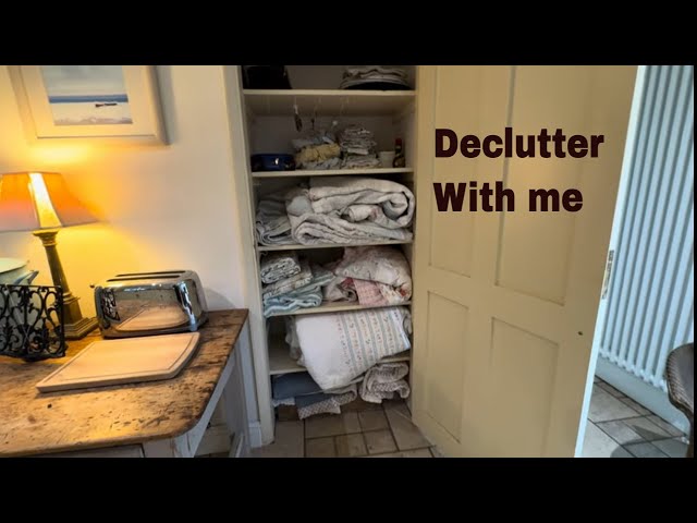 Re-Organising My Housekeepers Cupboard At The Cottage Part 2-Clean With Kate #declutterwithme