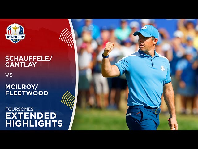 Schauffele/Cantlay vs McIlroy/Fleetwood Extended Highlights | 2023 Ryder Cup