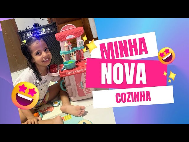 Mostrando meu presente- minha cozinha de brinquedo 🧸