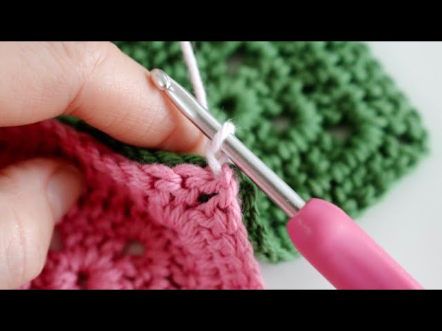 How to Crochet Joining | Free Crochet Granny Square Joining Pattern