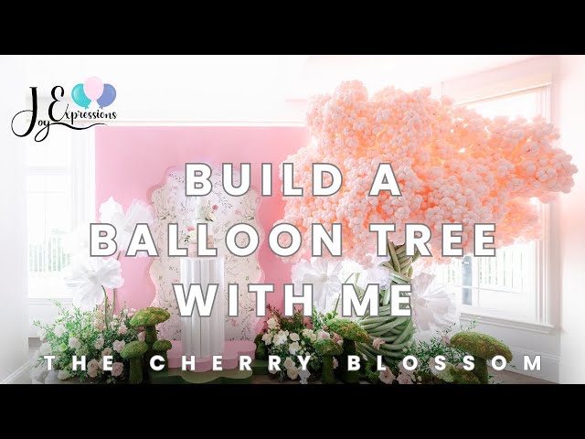 Creating a Balloon Tree for a Baby Shower- The Cherry Blossom Tree. Using 260s