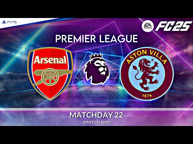 Arsenal - Aston Villa ⚽️ Premier League 2024/25 Match Sim | FC 25