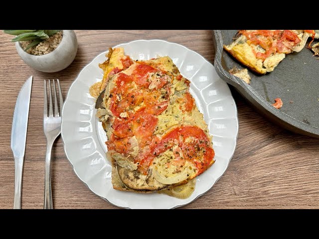 🍳🍆“Desayuno Mediterráneo con Berenjenas y Huevo” ¡Fácil y exquisito!😋