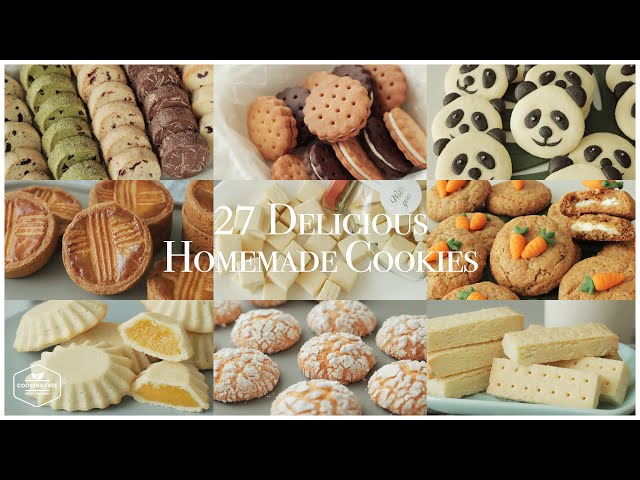 홈베이킹 필수 저장!🍪27가지 다양한 쿠키 레시피 모음.zip:27 Delicious Cookies Recipe | 홈베이킹 영상 Baking Video | Cooking tree