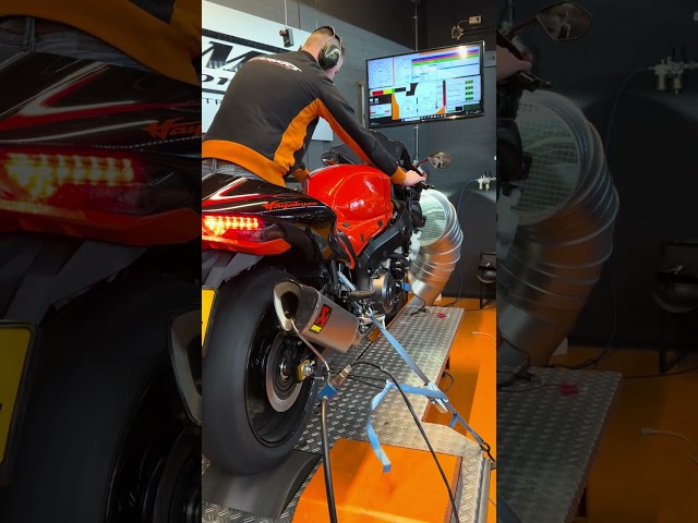 Hayabusa 2024 Akrapovic Exhaust system on dyno 🚀🚀 Let’s make it fly CARMO🔥 200+BHP!