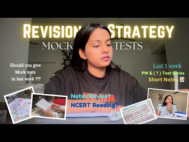 Revision Strategy for Last 7 Days of Exam⁉️😪 #exam #neet #motivation #revision #testseries #strategy