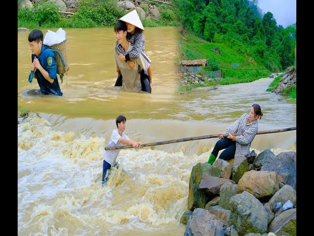 FLOODS - mother nature's flower bed - Harvests vegetables, cucumbers and cooks