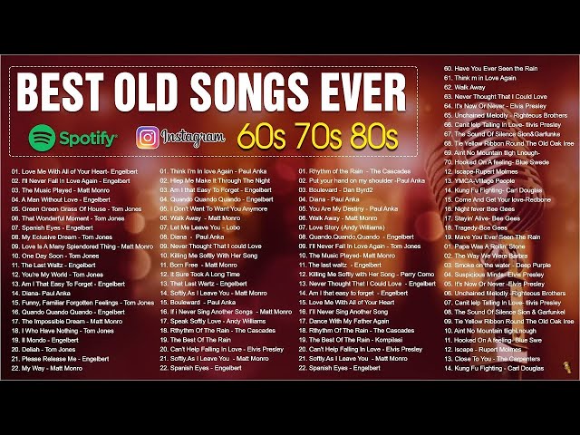 Engelbert Humperdinck, Paul Anka, Frank Sinatra, Carpenters, Andy Williams | Golden Oldies Classics