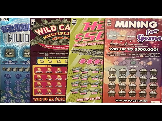 SC Mining For Gems & $2,000,000.00 Millionaire SC Scratch Off Lottery Tickets.