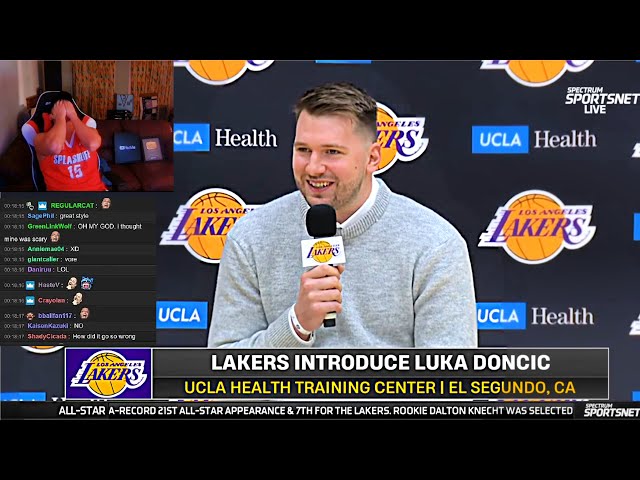 Luka Doncic reacts to Lakers trade - FULL Lakers Introduction Press Conference Reaction