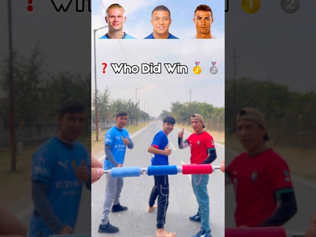 Ronaldo Vs Mbappe Vs Haaland & Speed Race 🏎️ #football #race #shorts