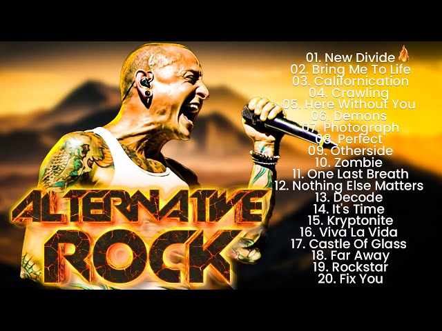 Alternative Rock Playlist ⚡⚡Linkin Park, Evanescence, Nickelback, Metallica, Green Day, Coldplay