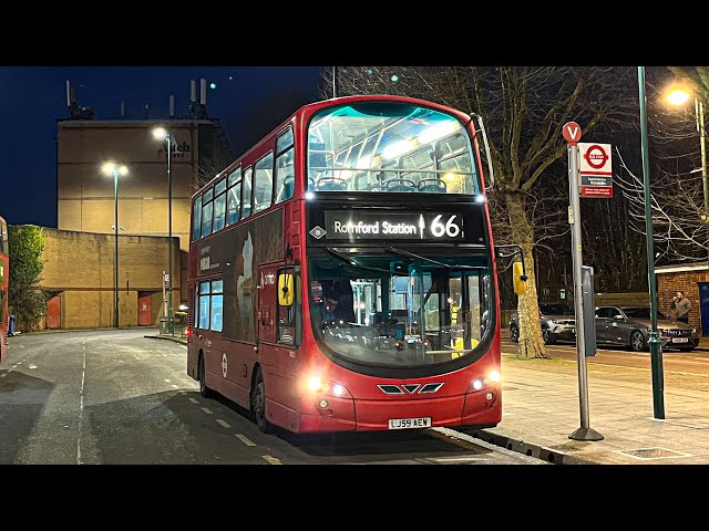 Full Route Visual | London Bus Route 66: Romford Station - Leytonstone (DW227 - LJ59 AEW)