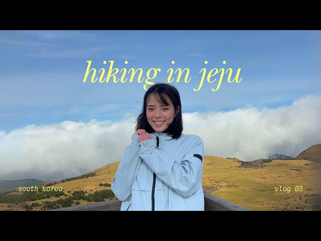 korea vlog | solo travelling, hiking mt. hallasan, restaurants in jeju 🇰🇷⛰️