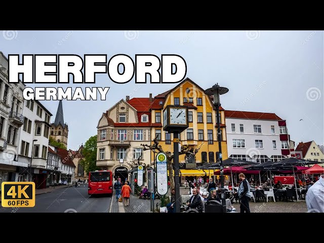 Germany Herford Walking tour [ 4K HDR - 60fps ]