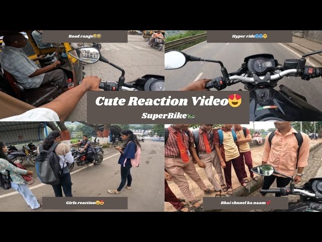 superbike reactions in college 😍 girls reaction 🥰 crazy school kids