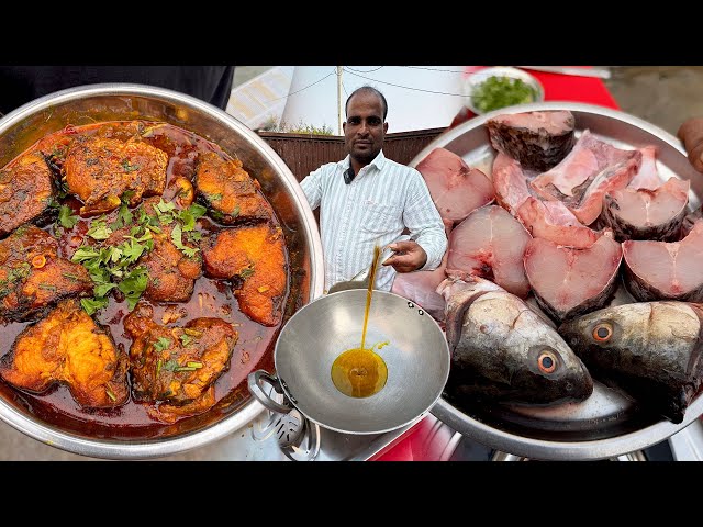 काला रोहू मछली। उँगली चाट जाने वाली सरसों के तेल में मसालेदार ROHU FISH CURRY विनोद खटिक मछली रेसिपी