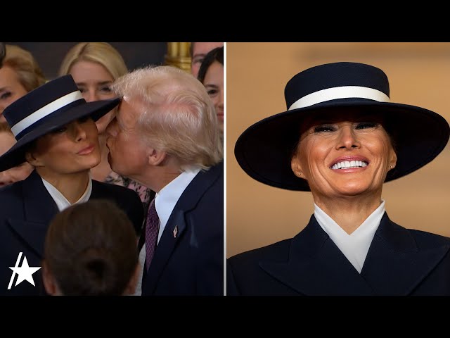 Donald Trump & Melania Trump’s AWKWARD Air Kiss At His Inauguration