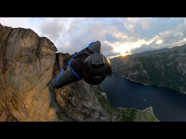 SBK BASE Norway Heliboogie Human Slingshot Wingsuit | Immersive 360 VR