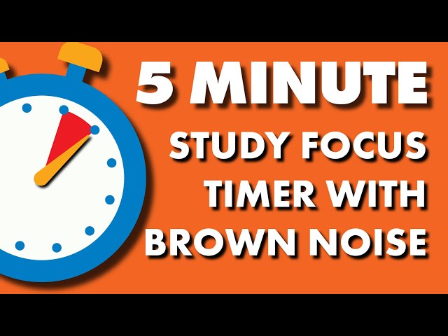 ADHD 5 min Study Focus Timer with Brown Noise #adhd Pomodoro Focus Timer