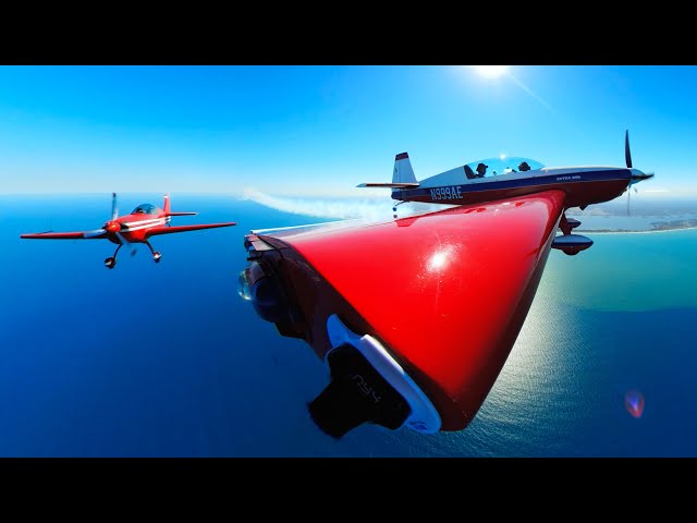 Extras formation flying on the Florida Coast