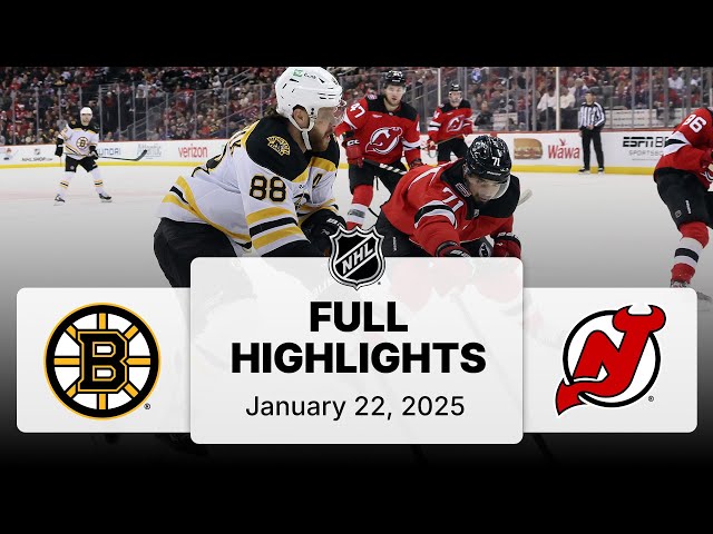 NHL Highlights | Bruins vs. Devils | January 22, 2025