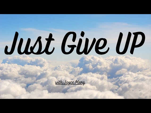 INFJs : Just Give Up