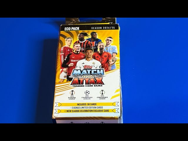 Opening Topps Match Attax Eco Pack 24/25 Classic Celebration Card. #matchattax #uk.topps.com