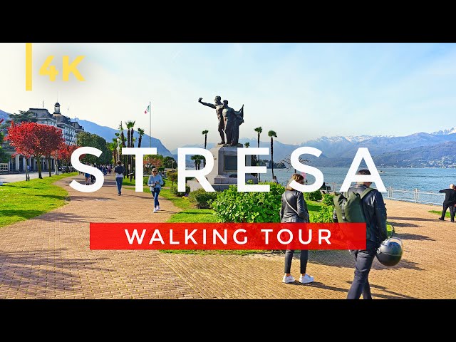 Stresa 🇮🇹 Lake Maggiore - Spring Walking Tour in 4K