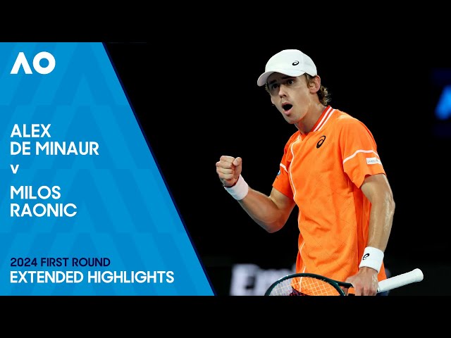 Alex de Minaur v Milos Raonic Extended Highlights | Australian Open 2024 First Round