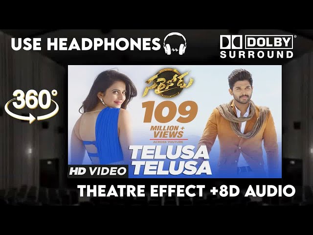 Telusa Telusa Video Song ｜ Sarrainodu Video Songs ｜ Allu Arjun,Rakul Preet ｜ SS Thaman ｜Telugu Songs