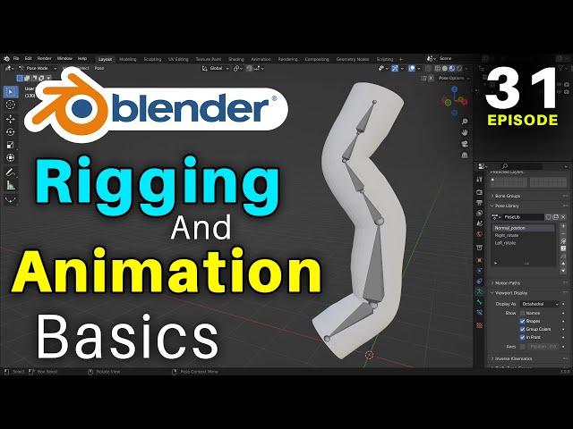 Blender Full Tutorial - Episode 31 - Blender Rigging and Animation Basics, Armature, Bone Concept