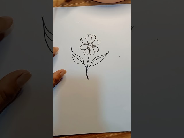 How to draw flower easy