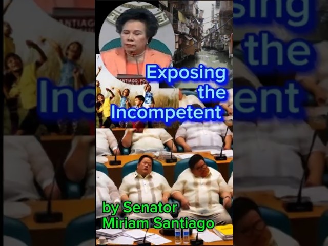 Exposing The Incompetent by Senator Miriam Santiago.  #PilipinasKongMahal