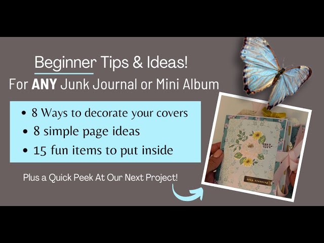 How to decorate ANY Album or junk journal! Cover & Page ideas | BEGINNER Tips +  Project Share