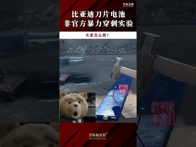 非官方测试比亚迪刀片电池，这个结果大家怎么看？