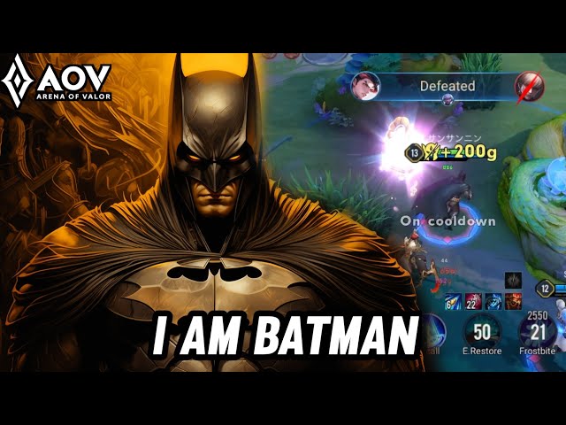 AOV : KAINE GAMEPLAY | I AM BATMAN - ARENA OF VALOR LIÊNQUÂNMOBILE ROV COT