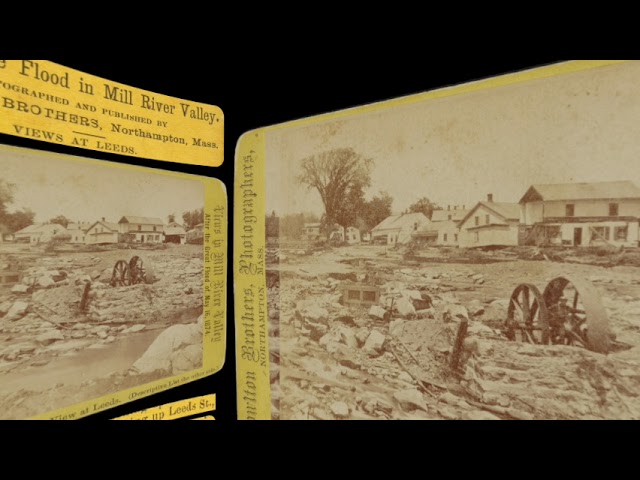 Leeds St near Button Shop, Leeds MA, Mill River Flood 1874 (VR 3D still-image)