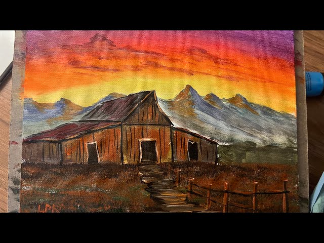 Rustic Charm Under The Open Sky | Acrylic Painting