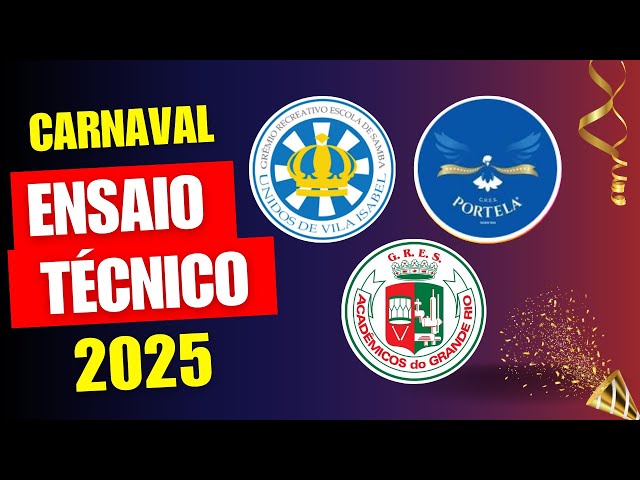 AO VIVO: Ensaios Técnicos com Vila Isabel, Portela e Grande Rio – EMOÇÃO NA AVENIDA!