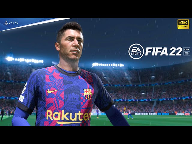 Barcelona Vs Atletico Madrid Ft. Lewandowski, - UEFA Champions League - 4K Gameplay - FIFA 22 PS5