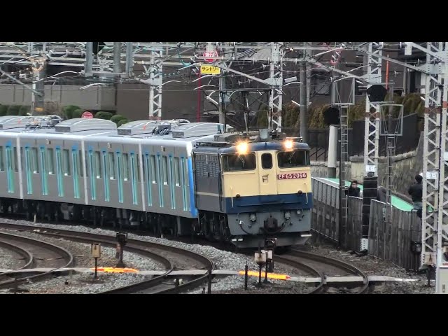 【フリー動画】西武40000系の甲種輸送列車（EF65-2096牽引）サントリーカーブ